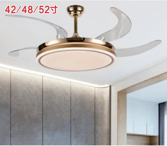 DecorBites™ LED Fan Lamp: Modern Invisible Ceiling Chandelier for Living Room, Bedroom & Dining Room Decorbites