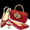 Italian Shoe and Bag Set New HAS1-27 - Red / 42