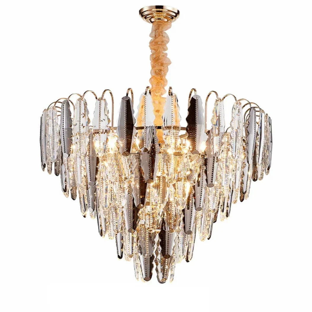 Crystal Leaf Chandelier 150cm Duplex Design
