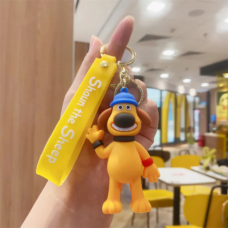 Cute Cartoon Lamb Sean Doll Key chain creative cartoon couple bag pendant car key chain