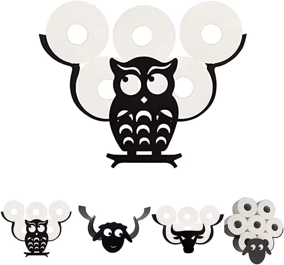 Animal Style Toilet Paper Tissue Storage Rack Decoration Bathroom Accessories Gifts for You 'n Me