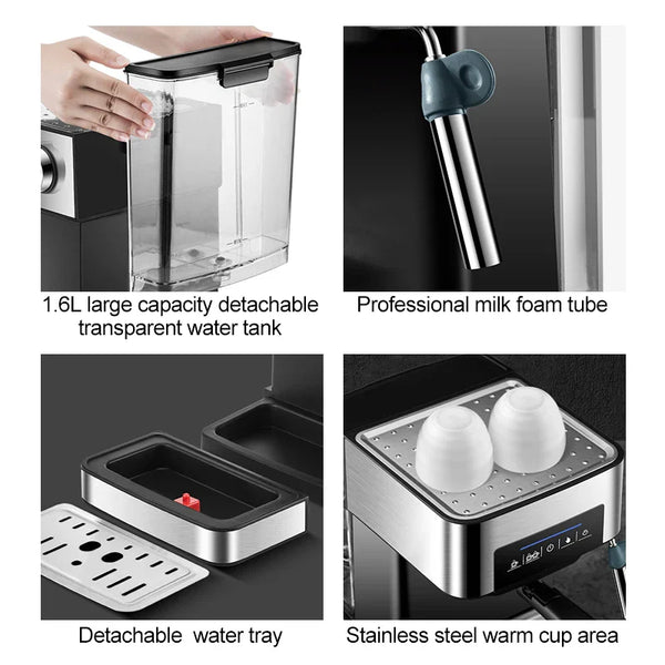 Semi-Automatic Espresso Machine 20Bar High Pressure Extractor 3-in-1