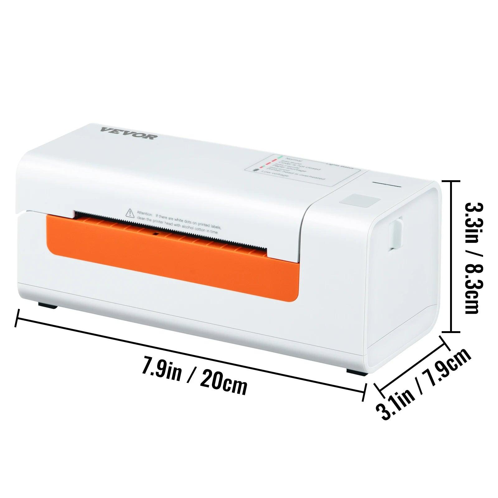 VEVOR Thermal Label Printer Portable Printer 300DPI for 4x6 Mailing Packages Printing w/ Bluetooth & Automatic Label Recognition