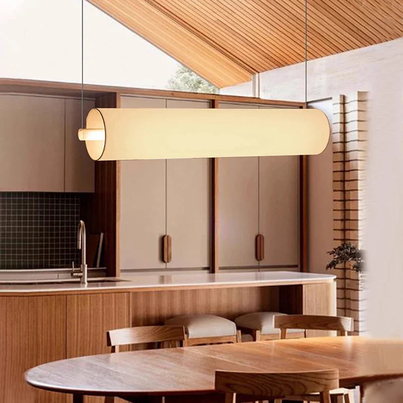 White Minimalist LED Chandelier B 160cm Design