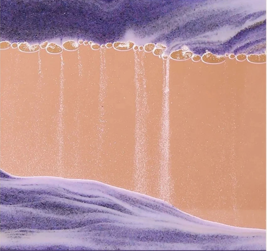 3D Rotatable Moving Sandscape Hourglass Quicksand Art Picture Square Glass Flowing Sand Painting Home Decor Children's Gifts