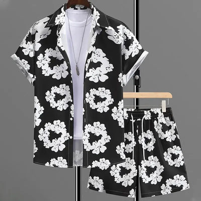 Hot selling men vacation beach shorts set