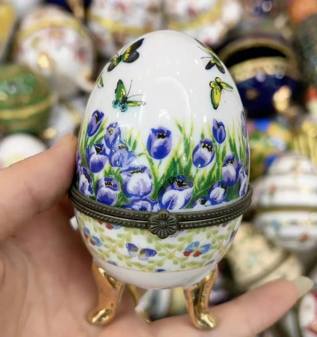 Ceramics Flower Jewelry Storage Box Vase Flower Basket Jewelry Case Storage Jewelry Organizer Display Gifts Home Decor Ornament