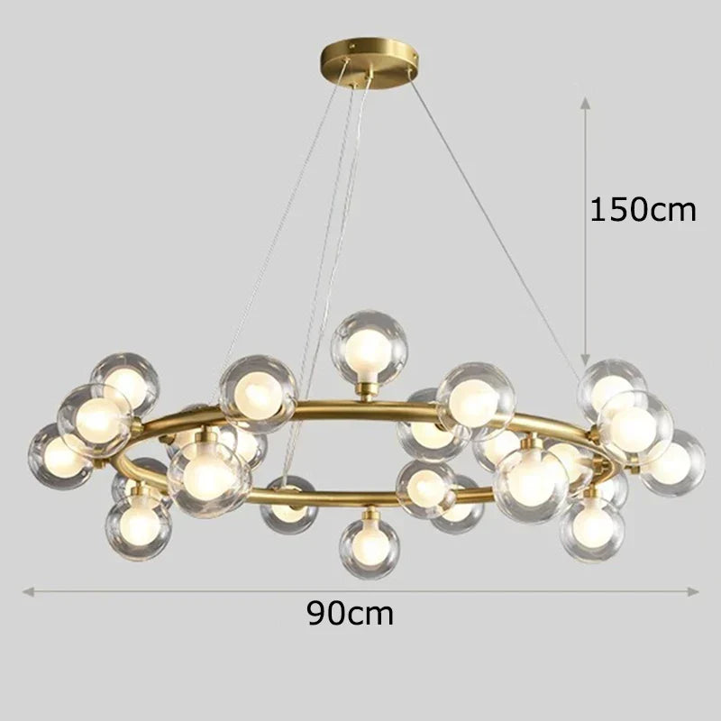 Copper Vintage LED Chandelier