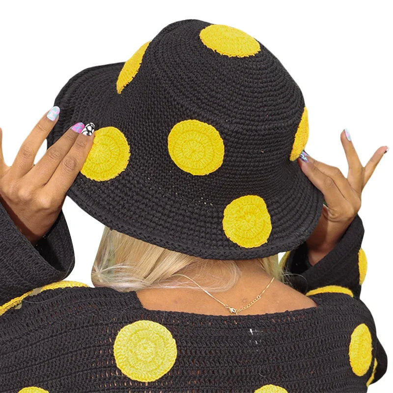 Hollow Knitted Fisherman Hat - Sexikinis Swim