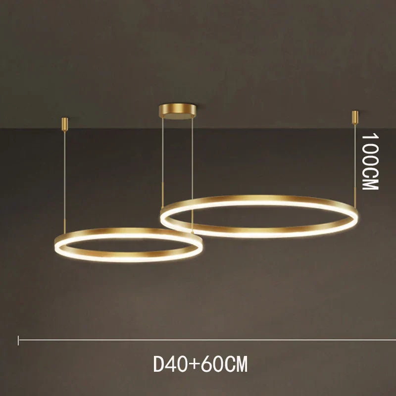 Antique Brass LED Chandelier