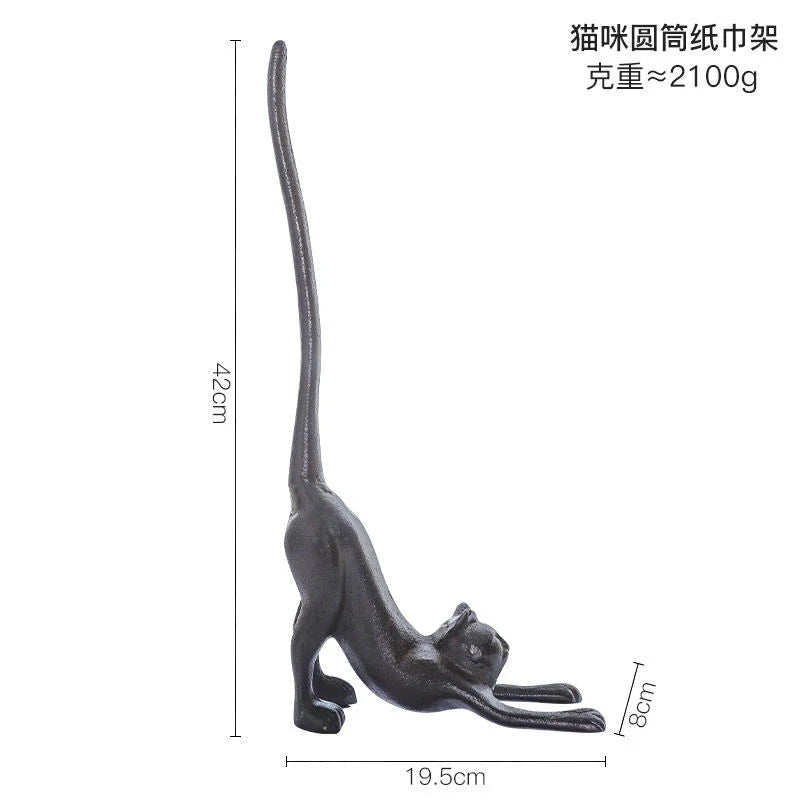 Vertical Giraffe Tissue Holders European Style Creative Cast Iron Handicraft Roll Paper Holder Kitchen Paper Home Storage Rack Gifts for You 'n Me