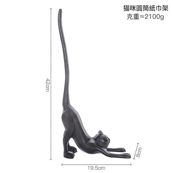 Vertical Giraffe Tissue Holders European Style Creative Cast Iron Handicraft Roll Paper Holder Kitchen Paper Home Storage Rack Gifts for You 'n Me