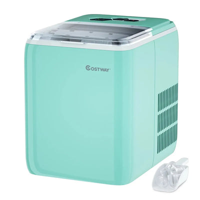 Portable Countertop Ice Maker Machine 44Lbs/24H Self-Clean w/Scoop Mint Green, ice cube maker machine electric , home appliance