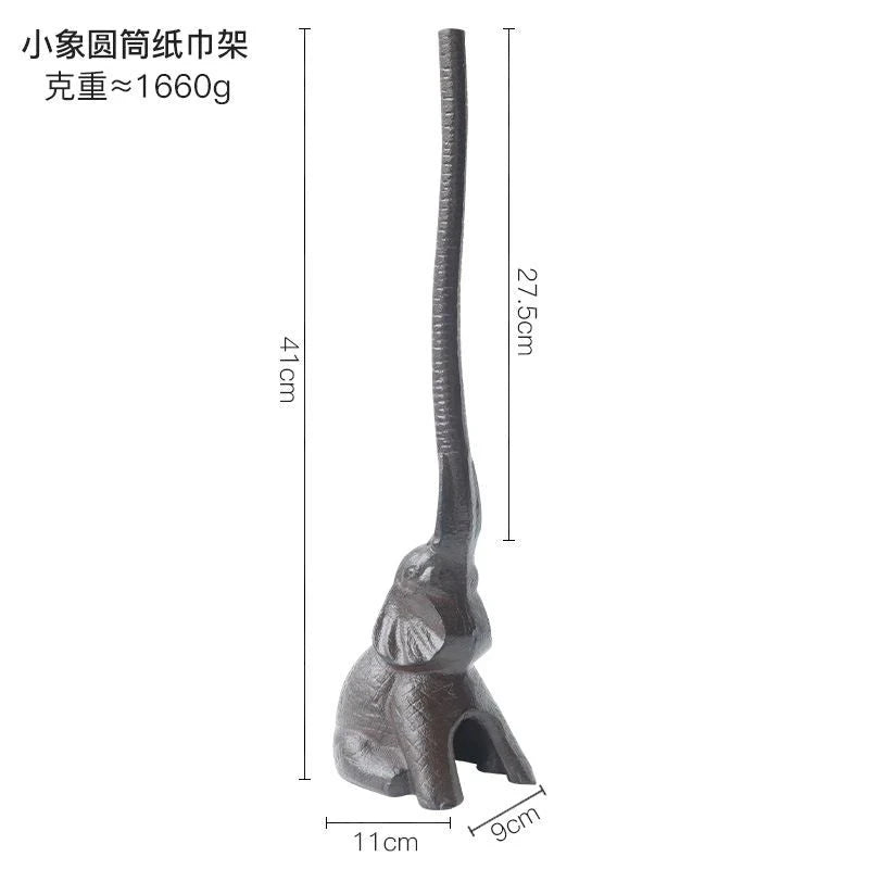 Vertical Giraffe Tissue Holders European Style Creative Cast Iron Handicraft Roll Paper Holder Kitchen Paper Home Storage Rack Gifts for You 'n Me