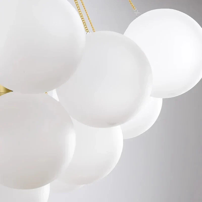 White Frosted Glass Chandelier