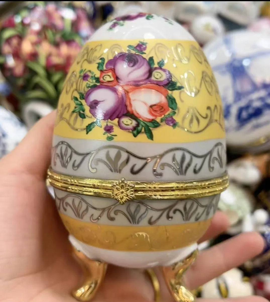 Ceramics Flower Jewelry Storage Box Vase Flower Basket Jewelry Case Storage Jewelry Organizer Display Gifts Home Decor Ornament