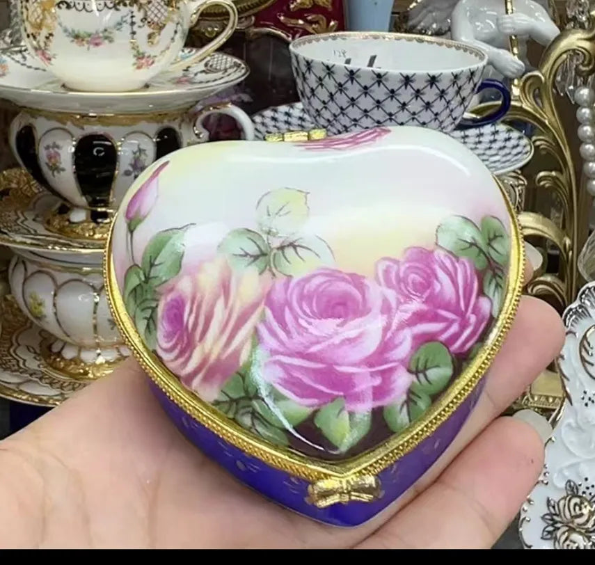 Cartoon 3D Relief Colorful Handdrawn Flower Tank Jar Jewelry Box Ring Box Tin Milk Jug Vase Tableware Household