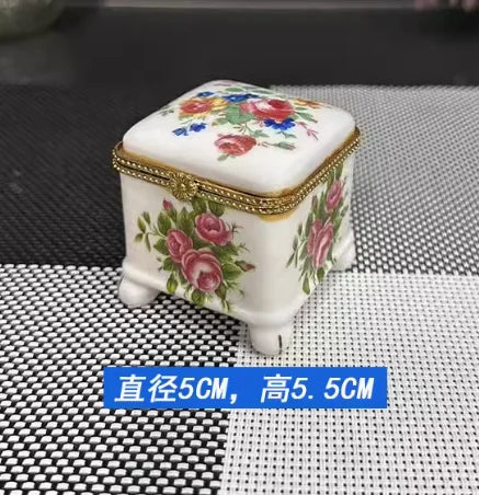 Cartoon 3D Relief Colorful Handdrawn Flower Tank Jar Jewelry Box Ring Box Tin Milk Jug Vase Tableware Household