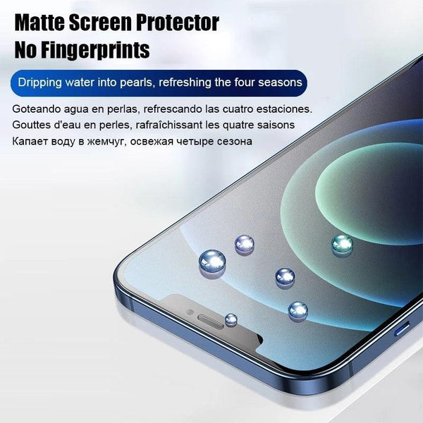 3pcs For Iphone 11 12 13 Pro Max Mini Matte Film Frosted Screen Protectors For iPhone X Xr Xs Max 6 6s 7 8 Plus Se 2020 Anti Spy Tempered Glass Protector For iPhone