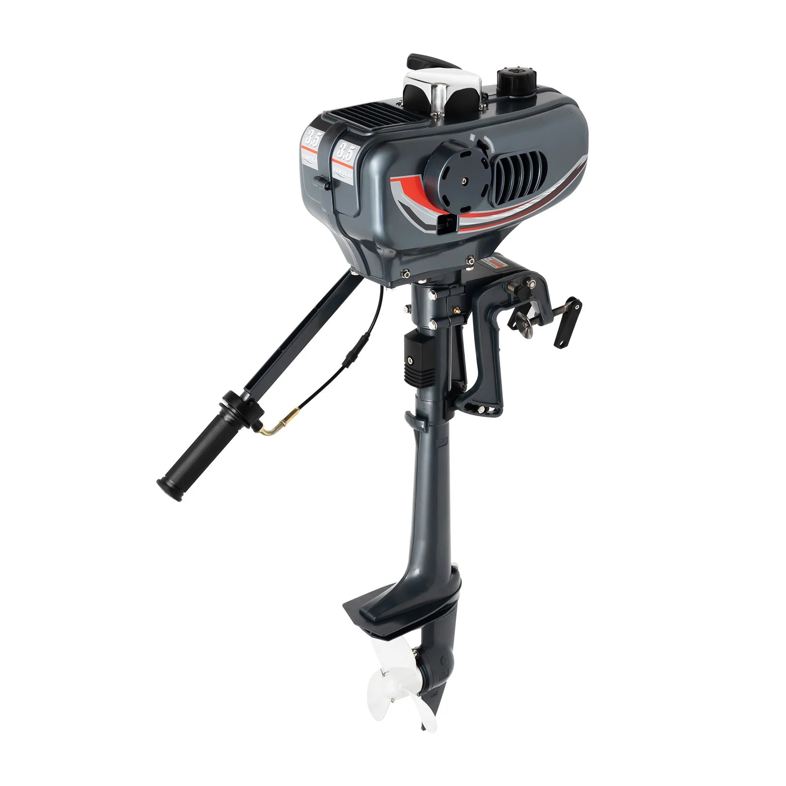 2 Stroke Outboard Motor 3.5 HP Fishing Boat Engine CDI Water Cooling Short-Shaft 2500W Water Cooled Fishing Boat  Engine