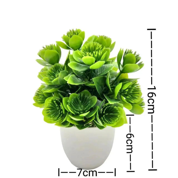 Artificial Plants with Plastic Pots for Home Decor