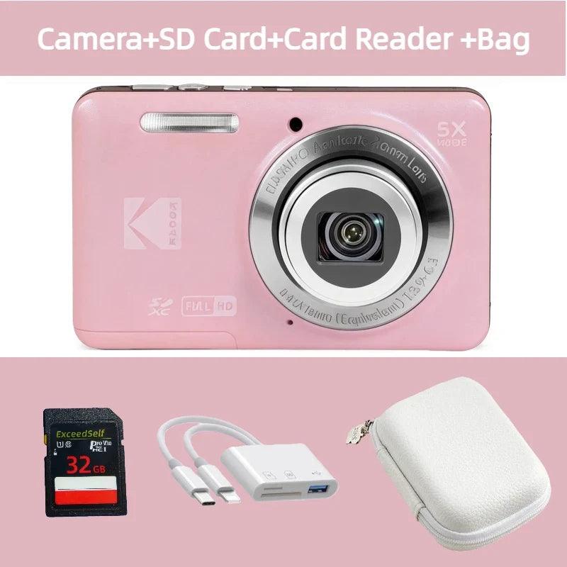 KODAK PIXPRO FZ55-RD 16MP Digital Camera 5X Optical Zoom 28mm Wide Angle 1080P Full HD Video 2.7