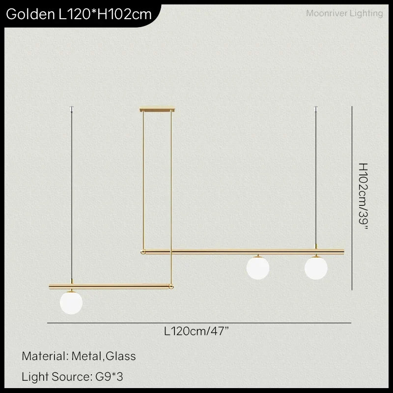 Modern Linear Hanging Chandelier