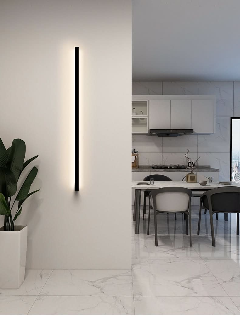 Minimalist Linear Wall Lamp Iluminating