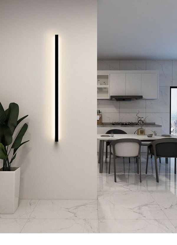 Minimalist Linear Wall Lamp Iluminating
