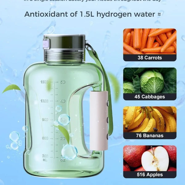 1.5L Hydrogen Water Bottle, Portable Rich Molecular Generator