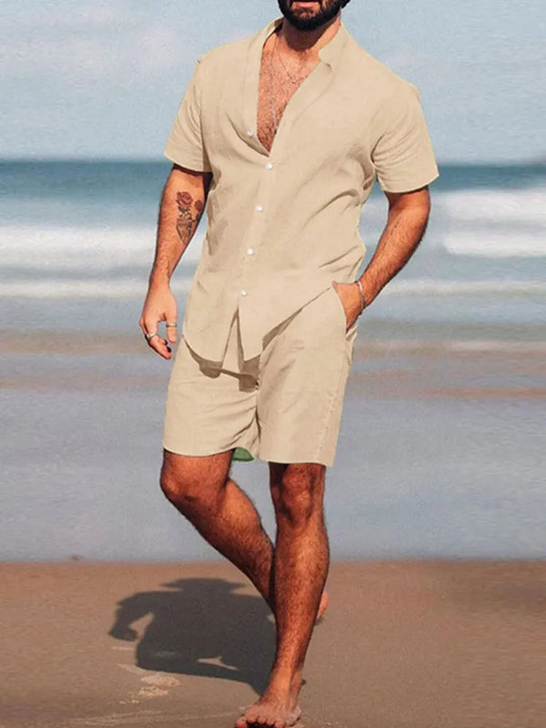 Breathable Hawaiian Men Beach  two piece set - Sexikinis Swim