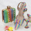 New Silver Versatile Party Ladies Shoes And Bag Set - Rainbow / 37