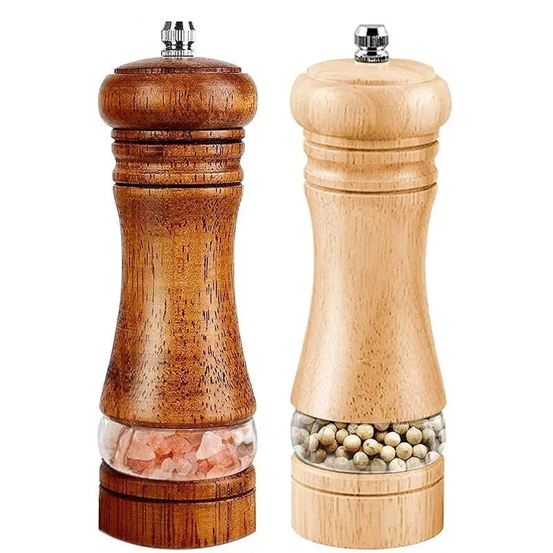 Acacia Wood Salt and Pepper Grinder Set