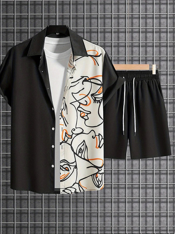 Resort wear Luxury Style Men's Short-sleeved outfit