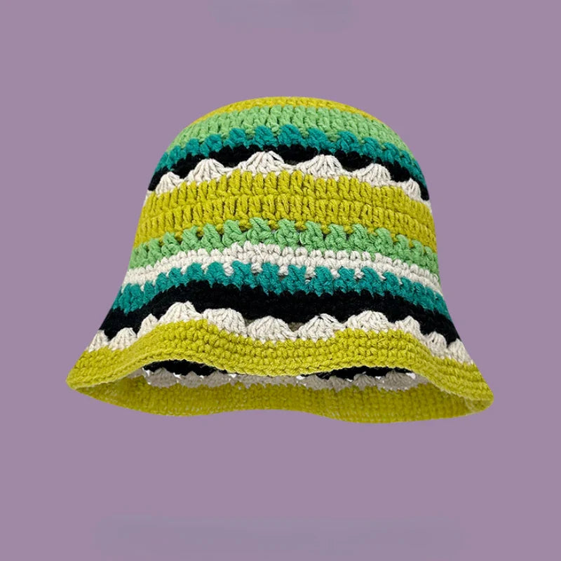 New Crochet Korean Handmade Bucket Hat - Sexikinis Swim