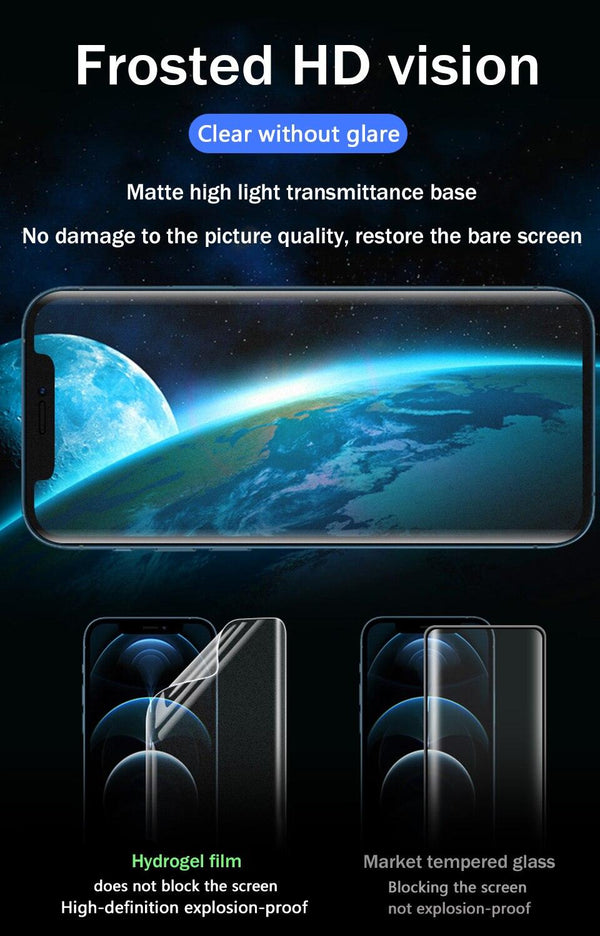 3pcs For Iphone 11 12 13 Pro Max Mini Matte Film Frosted Screen Protectors For iPhone X Xr Xs Max 6 6s 7 8 Plus Se 2020 Anti Spy Tempered Glass Protector For iPhone