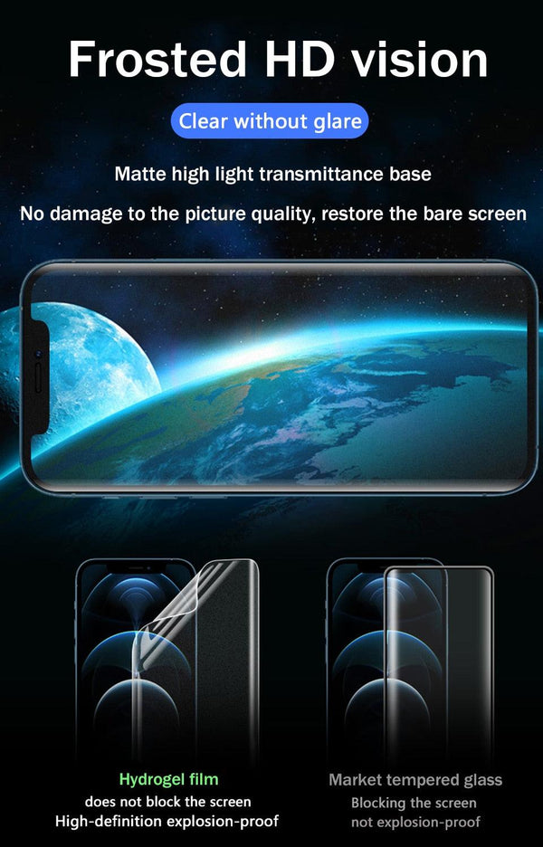 4pcs Matte Film For Iphone 11 12 13 Pro Max Mini Frosted Screen Protectors For Iphone X Xr Xs Max 6 6s 7 8 Plus Se Anti Glare Matte Finish Anti-fingerprint Film