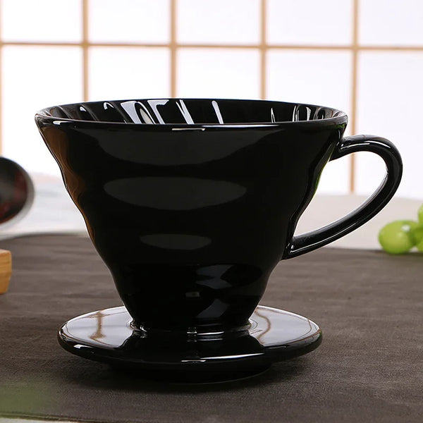 Ceramic Coffee Dripper – Engine-Style Pour Over (Reusable, 1–4 Cups)