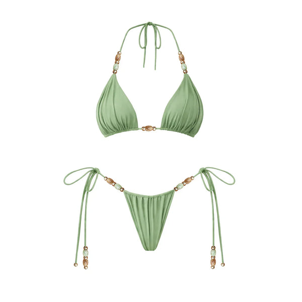 Beads vibe three piece swimsuit
