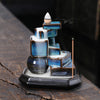 Blue Cubes Waterfall-Cascading Backflow Incense Burner