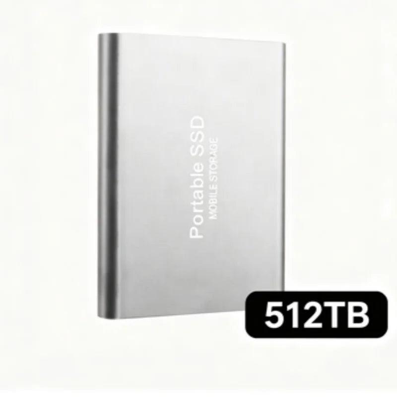 Portable External SSD, 1TB-16TB Large Capacity USB3.1 High Speed Solid State Drive, Lightweight Storage for Laptop, Desktop, Mac