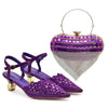Italian Shoes And Bag Sets EDS1-3 - PURPLE / 43