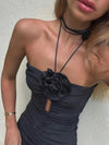 Black rose one piece swimsuit - Sexikinis Swim