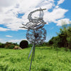 Dancing Fairy Statue Steel Wires Fairy Elf Dandelion Miniature Sculpture Mythical Garden Figurine Fairies Pixies Yard Decor