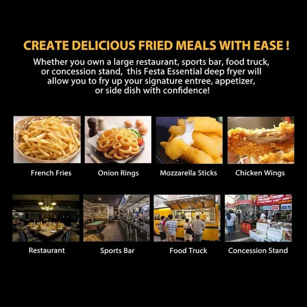 Electric Countertop Commercial Deep Fryer for Restaurant and Home  Cooking Appliances