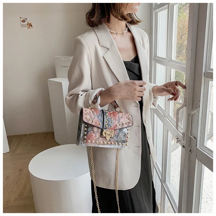 Fashion Shoulder Bag for Ladies High Quality Women Studded Graffiti Crossbody Bags Female Luxury Designer Summer Handbags OneLoveCanada