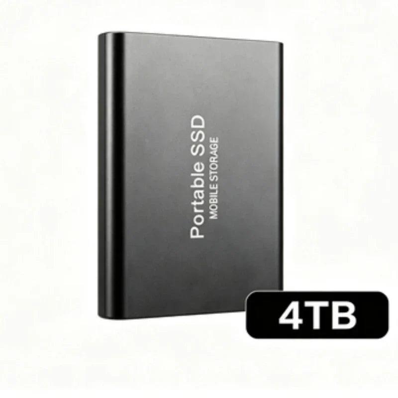 Portable External SSD, 1TB-16TB Large Capacity USB3.1 High Speed Solid State Drive, Lightweight Storage for Laptop, Desktop, Mac