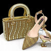 Matching Women Shoe and Bag Set ED130 - Gold / 39