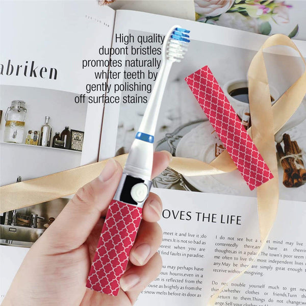 Pursonic Black & Pink Portable Sonic Toothbrush Bundle – Powerful On-the-Go Oral Care with 2 Travel-Ready Toothbrushes and Extra Brush Heads