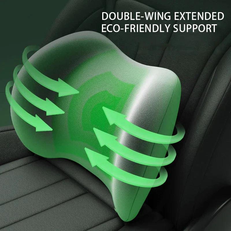 Ergonomic Lumbar Support Cushion – Memory Foam Back Pillow for Sleeping, Office & Bed Pain Relief